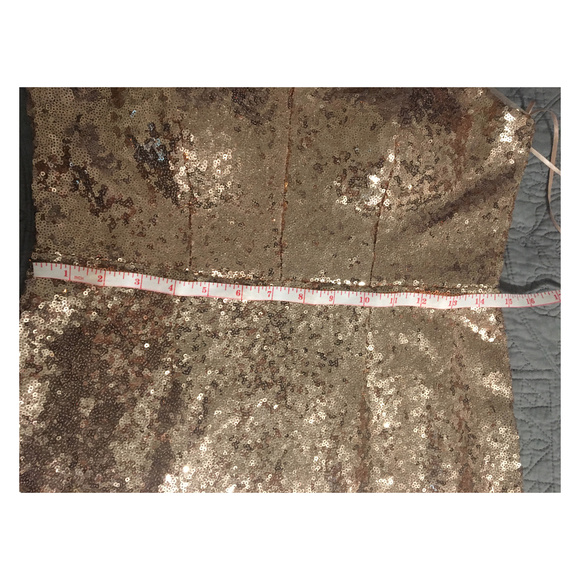 Champagne (Rosegold) Sequin Long Dress - Picture 4 of 6